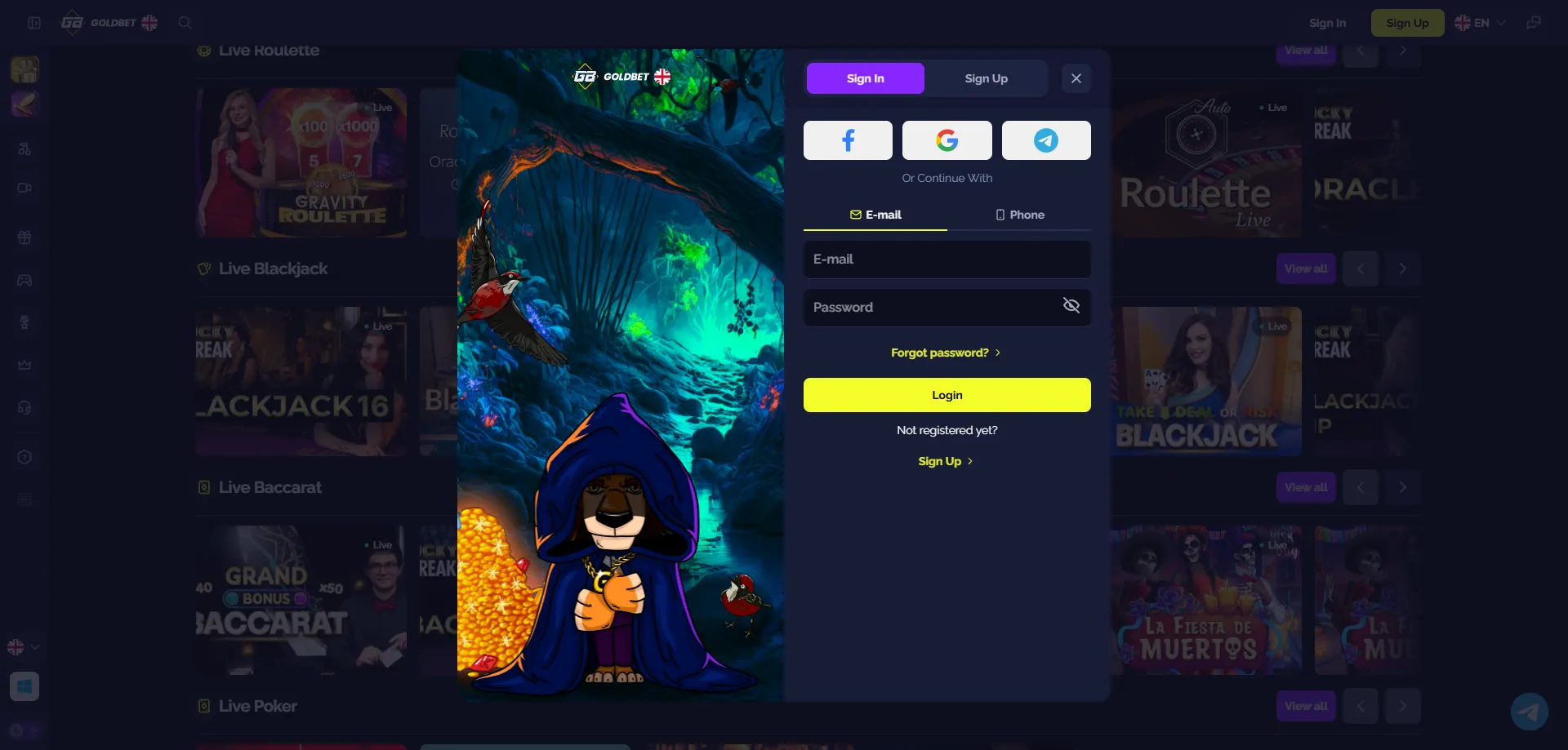 Verifica&ccedil;&atilde;o de identidade KYC Goldbet Casino conta de jogador
